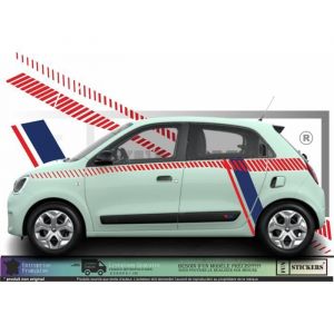 Renault Twingo 3 Kit bandes édition spéciale France - ROUGE - Kit Complet  - Tuning Sticker Autocollant Graphic Decals