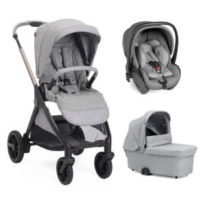 CHICCO - Poussette Trio Bellagio 2 + Si&egrave;ge auto First Seat Recline + Nacelle Flexi Lunar Rock