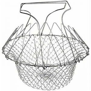 Paniers &agrave; frites panier &agrave; friture pliable pour laver les fruits panier &agrave; frites passoire &agrave; panier &agrave; friture pliable (1 pi&egrave;ce)-F