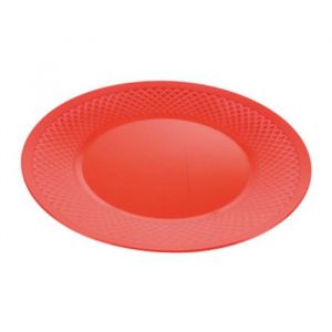 Assiette en Plastique R&eacute;utilisable Vocba 25cm Rouge