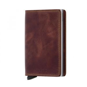 Porte-carte - SECRID - Slimwallet Vintage - Cuir de vachette - Marron - Compact et s&eacute;curis&eacute;