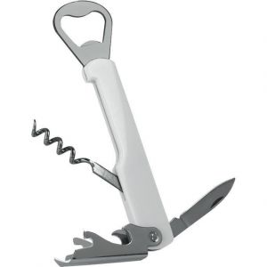 Tire-bouchon limonadier - METALTEX - 5 usages - chrome - plastique - gris