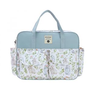 Grande Capacité Sac A Langer pour BébéSac A Couches Multifonction Sac de Voyage avec BretellesMatelas A Langer-lapin