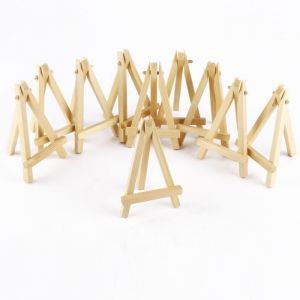 10pcs mini chevalet trépied en bois 12 x 7cm support photo carte mariage fête table