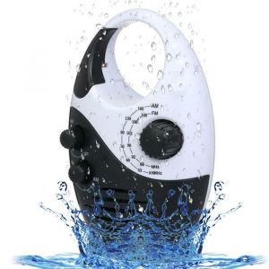 Radio de douche étanche douche volume réglable haut-parleur à bouton haut-parleur de douche de salle de bain