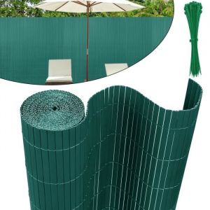 LILIIN Canisse PVC pour jardin balcon terrasse cl&ocirc;ture brise-vent Stores Balcon Brise vue 120x500cm Vert