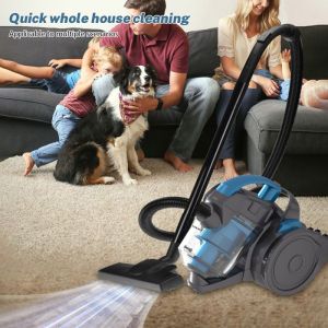 Aspirateur &agrave; sans sac 2000W filtration multi-cyclonique aspirateur filaire pour sols durs tapis poils danimaux-1.8 L