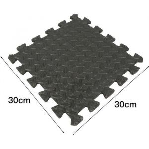16 Tapis de Protection de Sol - Dalles en Mousse sans BPA +  Bordures  Matelas Puzzle pour Matériel Fitness Gym Musculation