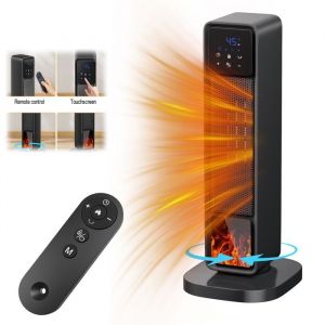 Radiateur Soufflant &Eacute;lectrique Puissant 2000W - Radiateur chemin&eacute;e Chauffage Rapide T&eacute;l&eacute;commande avec Protection Contre Renversement