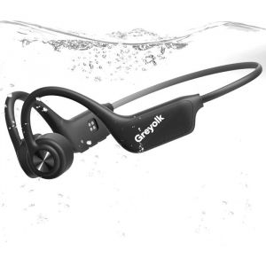 Casque Conduction Osseuse Bluetooth 5.3 Ecouteur Waterproof Natation M&eacute;moire MP3 32G Int&eacute;gr&eacute;e Lecteur MP3 &Eacute;tanche IP68