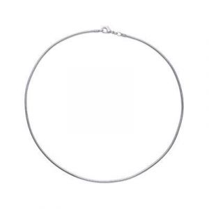 Collier Rigide 42 cm Maille Omega Ronde 2mm Argent