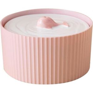 Fontaine &agrave; Eau en C&eacute;ramique pour Chat Bol &agrave; Eau 15 L Porcelaine Faible Bruit Fontaine Automatique pour Animaux  Rose