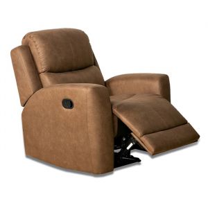 Fauteuil relax 1 place en simili-cuir coloris marron chocolat - Longueur 96 x profondeur 93 x hauteur 103 cm