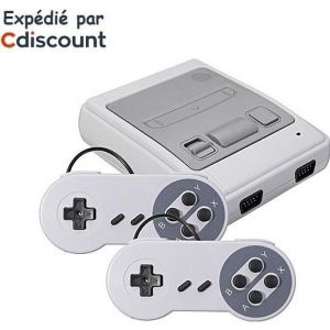 Console R&eacute;tro 400 jeux int&eacute;gr&eacute;s - Jeu vid&eacute;o AV - Style Super NES Mini SFC - gris - pack
