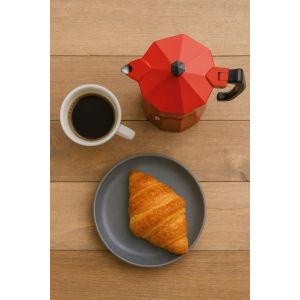 Cafeti&egrave;re italienne - PEZZETTI - ITALEXPRESS - Aluminium - 6 tasses - Rouge