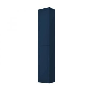 Colonne de salle de bain suspendue réversible MAYA avec 2 portes Bleu Mat