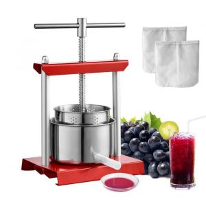 Pressoir à Fruits Manuel - VEVOR - Presse à Vin 3L en Inox Pressoir-Baies Jus Légume