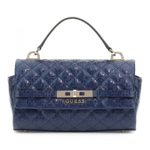 GUESS Sac à épaule bandoulière bleu foncé pour femme - Idra Top Handle Flap Bag Midnight 327352