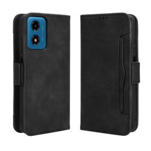 Coque pour Motorola Moto G24/G24 Power/G04 Noir Housse téléphone Cuir de Étui portefeuille à fentes multiples Magnétique Flip Case