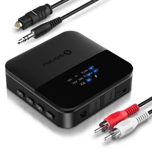 Emetteur et Recepteur Bluetooth 5.0 Bluetooth Adaptateur Audio Transmetteur Optique Digital et Adaptateur RCA Audio 3.5mm