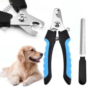 Pet Coupe Griffe et Lime pour Chien Coupe Ongle pour Chien ou Chat avec Cran de Sécurité Pince Coupante à Griffes ou a Ongles