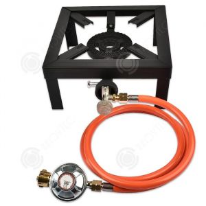 INN Gaz 8000 w 245 x 245 x 11 cm r&eacute;chaud r&eacute;glable en fonte convient aux cuisini&egrave;res gaz haute puissance avec support r&eacute;chaud &agrave;