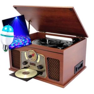 Chaîne Hifi - INOVALLEY - RETRO10E-BTH-N - Bluetooth - Fonction encoding - Vinyle CD K7