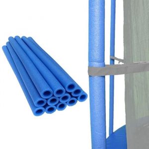 12 pièces Tube de rembourrage en mousse bleue pour Trampoline housse de protection en éponge pour poteau