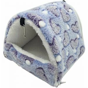 Couchage Rongeur Peluche Petite Maison Hamster Hamac Jouet Lit Cabane pour Cochon dInde Lapin Chinchilla Furet Violet - YYV