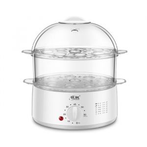 DAM Cuiseur vapeur &eacute;lectrique double niveau transparent multi-usages sans BPA technologie enveloppante 360. 22x185x273cm. Argent