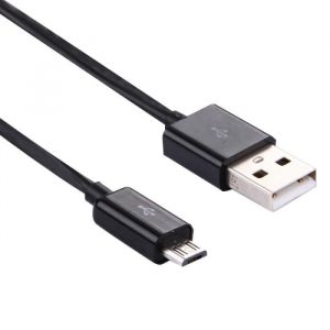C&acirc;ble 3m Micro USB Port USB Data Cable pour Nokia Sony Samsung LG BlackBerry HTC Amazon Kindle Noir