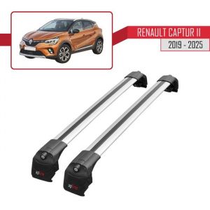 Pour Renault Captur II 2019-2025 Barres de Toit ACE-2 Railing Porte-Bagages de voiture / Gris