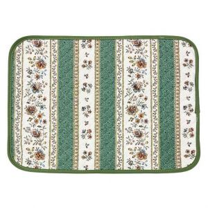 Set de table - Beaucaire - Vert - 100% Coton - Rectangulaire - Lavable en machine