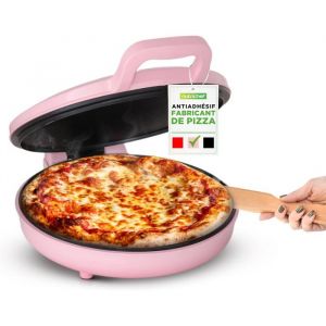 Four &Agrave; Pizza &Eacute;lectrique 1500W - Appareil De Cuisson Antiadh&eacute;sif &Oslash;30 Cm - Pr&eacute;pare Pizzas Maison &OElig;ufs Tartines & Plus - Compa[YC711]