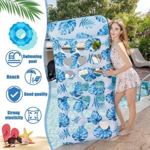 Matelas Gonflable PiscineHamac Gonflable PiscineBouee Piscine Adulte4 en 1 Bouee Piscine Adulte