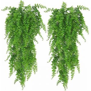 Plante verte artificielle　2 Pièces Plante Artificielle Retombante Fausse Feuilles de Lierre Murale pour Intérieur Extérieur Deco