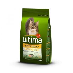 Ultima Croquettes pour Chat Adulte Appétit Difficile Truite et Riz 15 kg
