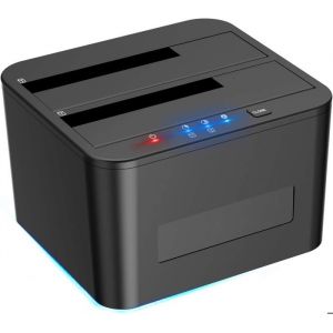 HDD Docking Station - USB3.0 Dock Disque Dur - pour 25 et 35 Pouces SATA HDD/SSDDouble BaiePrise en Charge de Clone Hors Ligne
