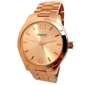 MONTRE FEMME CLASSE ROND BRONZE ELEGANT BIJOUX EXCELLENTE QUALIT&Eacute; ACIER OR ROSE