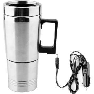 Thermo Electrique350ML + 150ml en Acier Inoxydable Voiture Bouilloire Électrique Thé Thermos Tasse deau Chauffage 12V A307