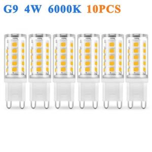 Ampoule LED 6x G9 4W &eacute;quivalent &agrave; 40W Blanc Chaud 550LM AC220V