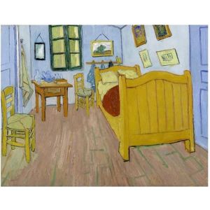 Legendarte - Tableau Impression Sur Toile - La Chambre De Van Gogh À Arles Vincent Van Gogh cm. 80x100