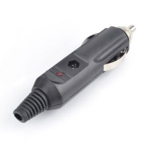Prise allume-cigareAllume-cigare de voiture 12 V mâle-connecteur de prise Aux 12 volts avec indicateur de Diode de - Black[A1476]