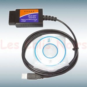 Interface de diagnostique ELM 327 OBD OBD2 + 1 DVD 5 Gigas Gb LOGICIELS