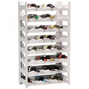 Casier à bouteilles modulable ARTECSIS 48 Bouteilles – Cave à vin en plastique 60x28x106 cm (LxlxH) Blanc - Range bouteille
