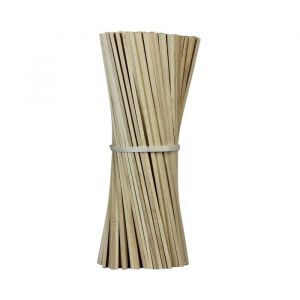 Lot de 100 bâtons en bois pour barbe à papa - 28 cm