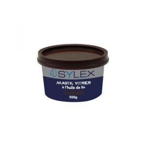 SYLEX - Mastic vitrier à lhuile de lin 500g - Couleur:Brun