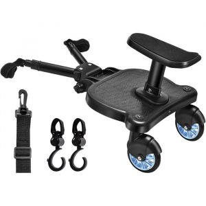 Planche Poussette Universelle Marche Pied Poussette avec siege et  pour bebe pour Enfants de 2 &agrave; 6 Ans (55lb)