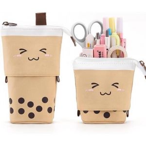 Trousse Crayon T&eacute;lescopique Trousse Scolaire &agrave; Fermeture &eacute;clair 2 en 1 Trouse sur Pied Trousse Scolaire Fille Trousse Kawaii