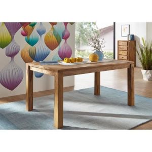 Table à manger carrée 80x80cm - Bois massif de palissandre huilé - NATURE BROWN #811